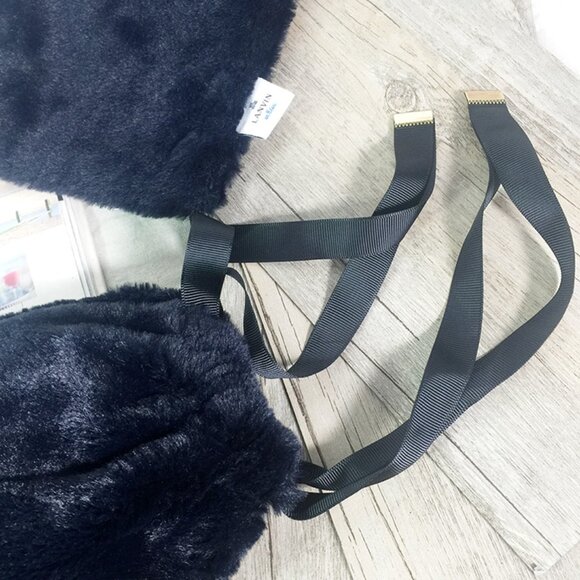 Bundle 2 Faux Fur Drawstring Pouch Bags from Lanvin - Picture 2 of 5